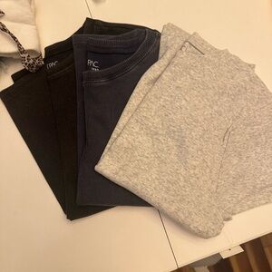 PacSun Black, Navy, and Gray Ribbed Tops